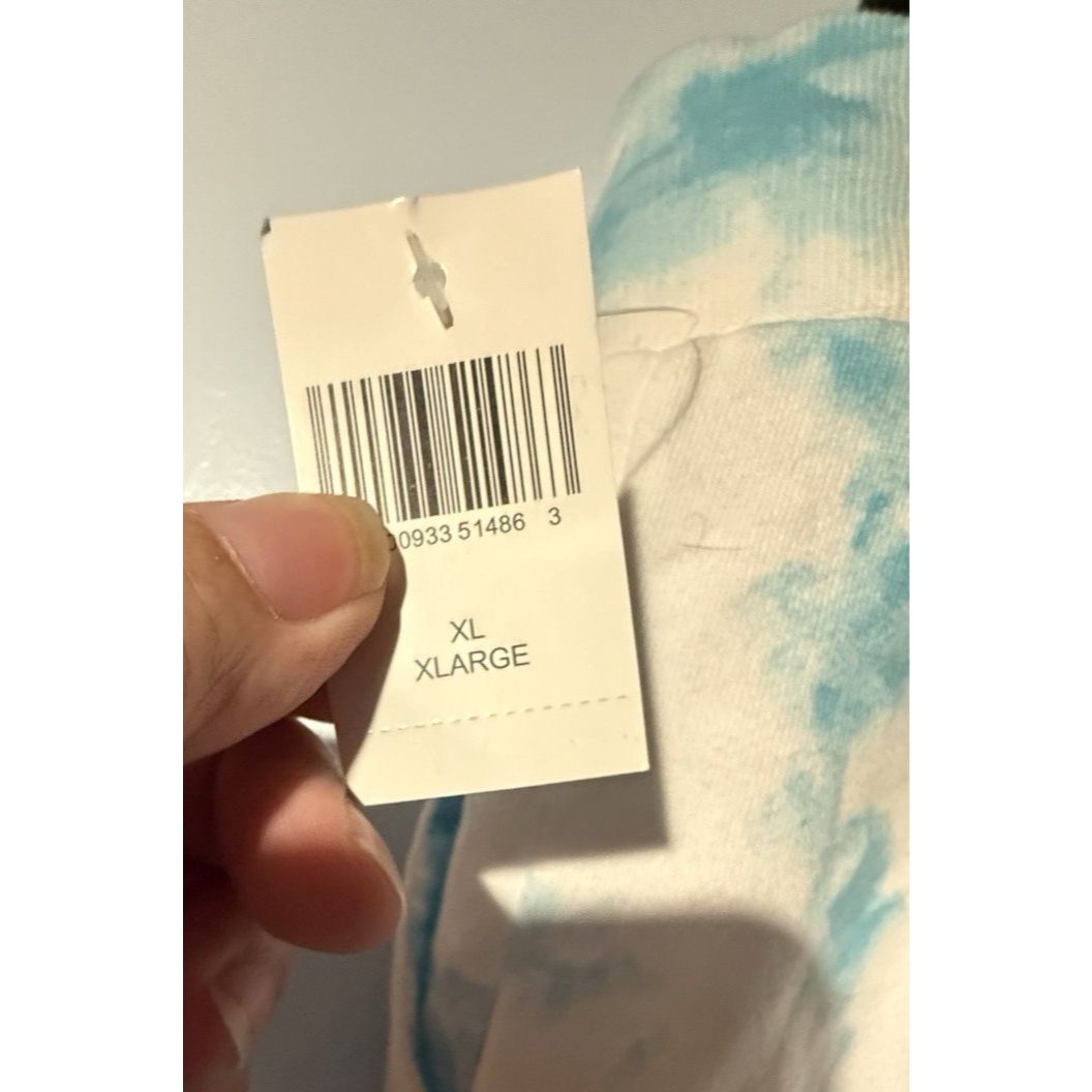 Disney Parks Women's Xl Blue White Tie Dye Lounge Shorts Nwt Drawstring — image 3 of 3